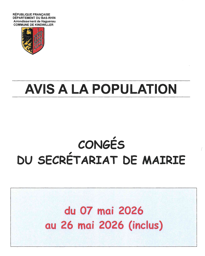 Congés 2026